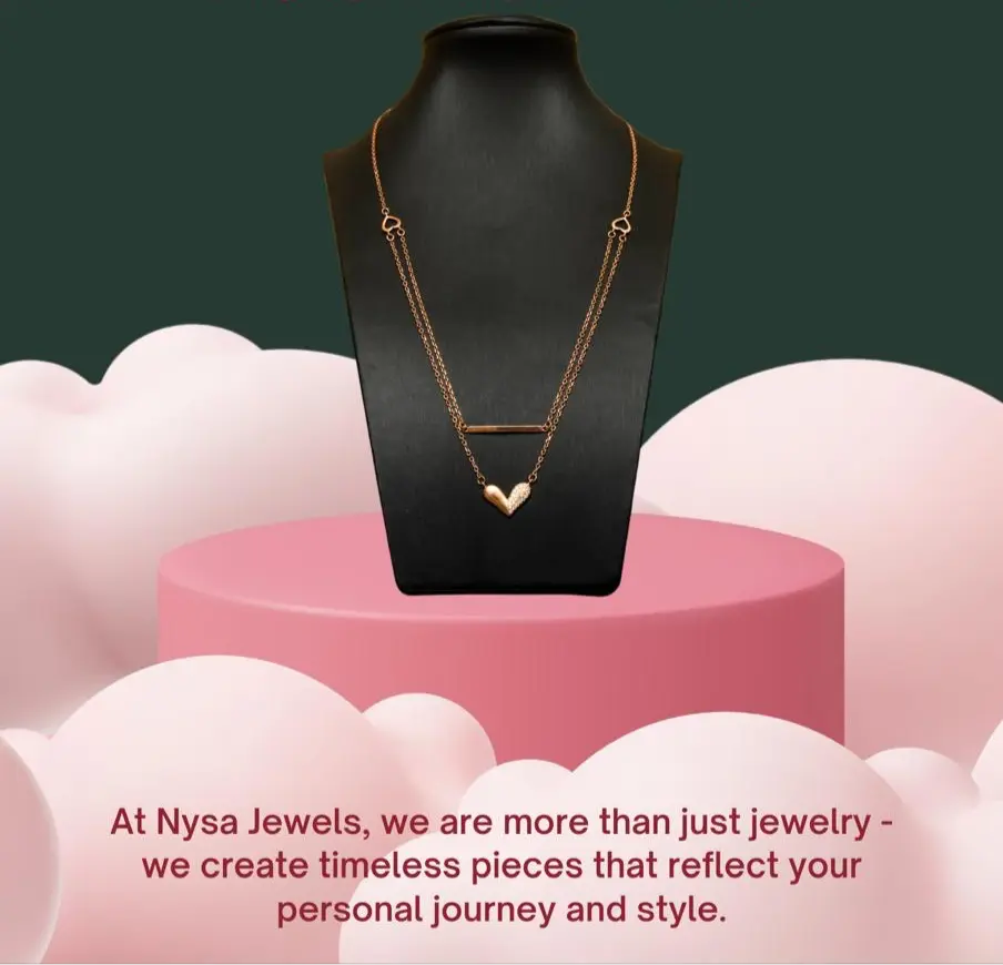 Blush Heart Necklace -A Soft Glow of Love Nysa Jewels