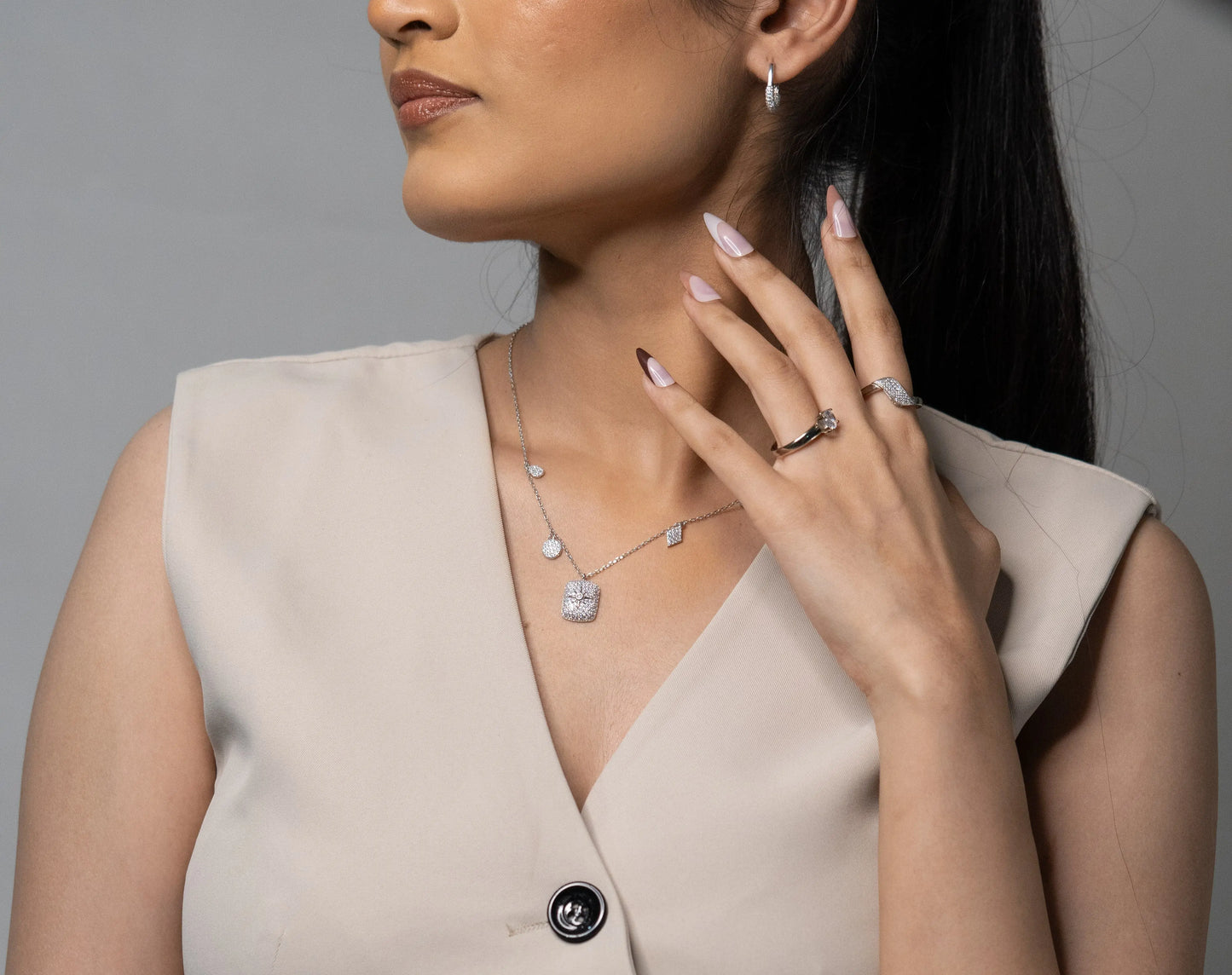 Silver Sparkle Ring Nysa