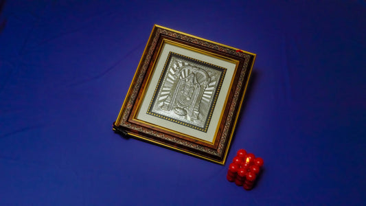 999 silver Lord Balaji frame with gold plating