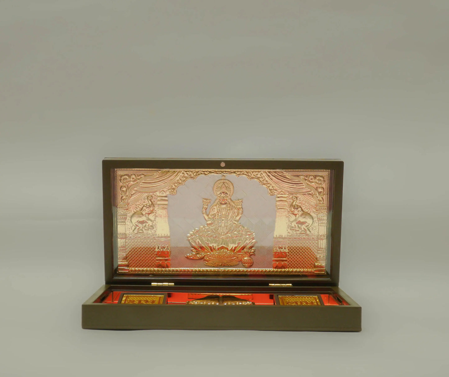 999 silver Saraswati box frame (Gold plating)