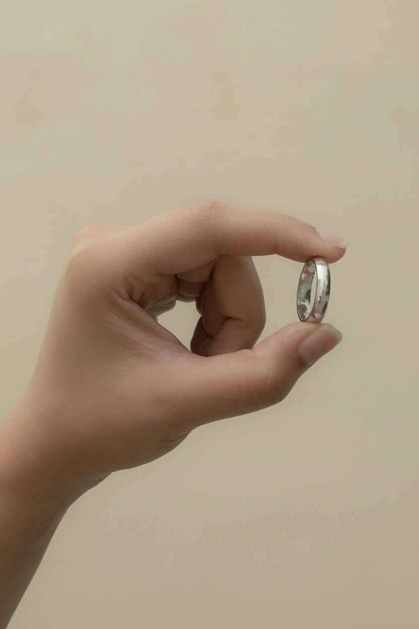Pure Band Silver Ring for Women (925 Sterling Silver)
