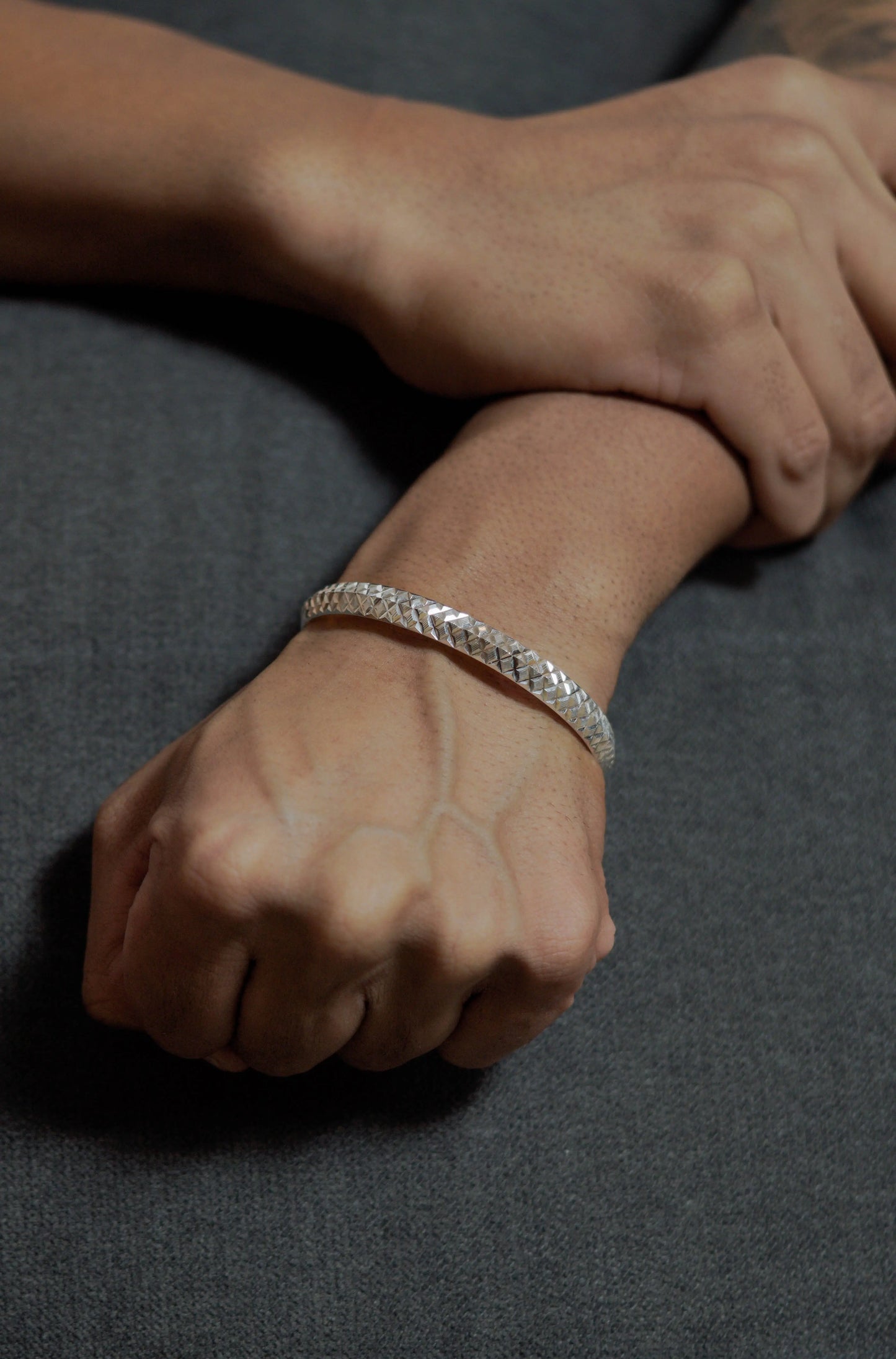 Volt – Bold Silver Kada for Men Nysa Jewels