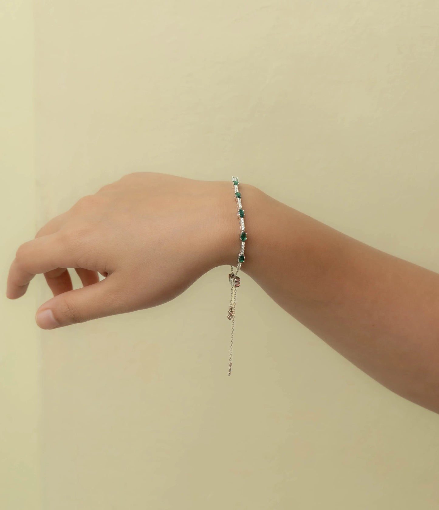 Emerald Silver Bracelet for Women (925 Sterling Silver)