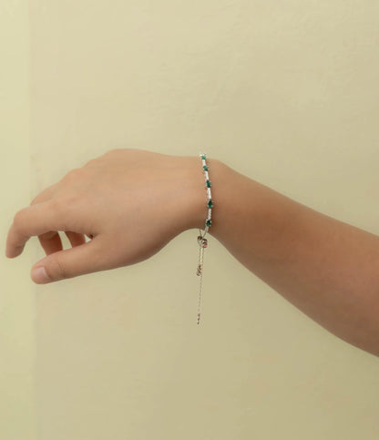 Emerald Silver Bracelet for Women (925 Sterling Silver)