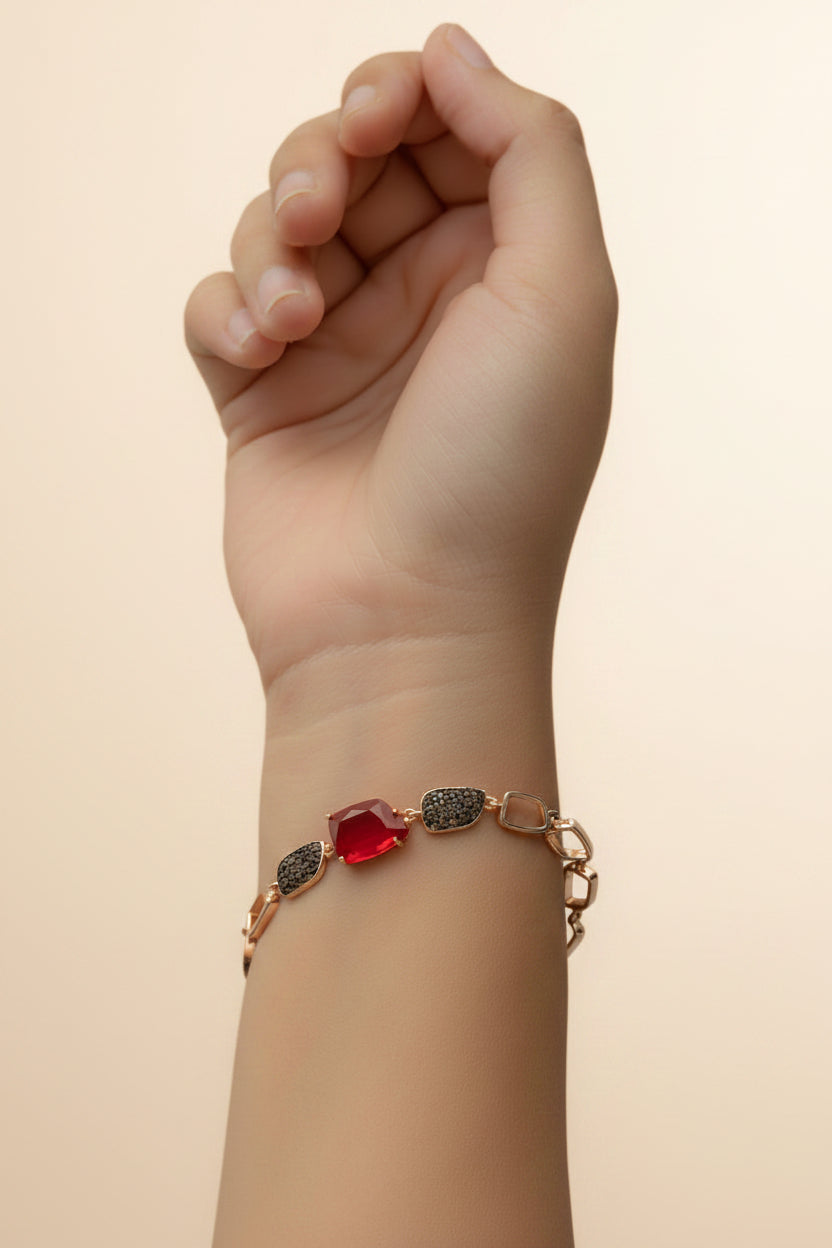 Rouge Silver Bracelet for Women (925 Sterling Silver)