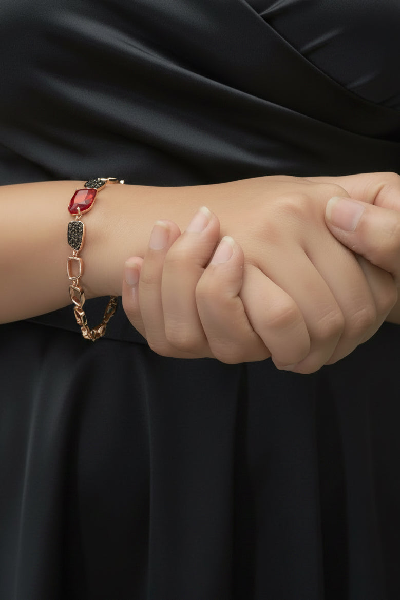Rouge Silver Bracelet for Women (925 Sterling Silver)