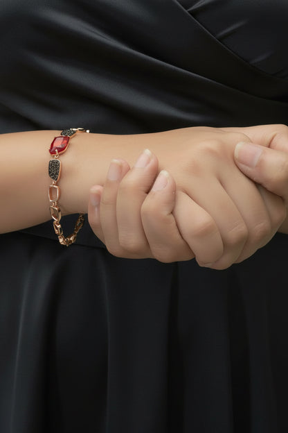 Rouge Silver Bracelet for Women (925 Sterling Silver)