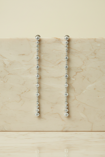 Cascade Drops Silver Earrings